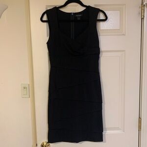 NWOT White House Black Market Black Sleeveless Lined Sheath Dress sz 8